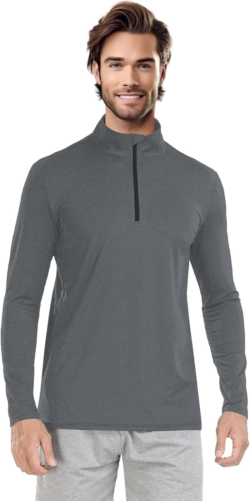 Men's Quarter Zip Pullover Golf Shirt - UPF 50+ Moisture-Wicking & Breathable Sun Protection