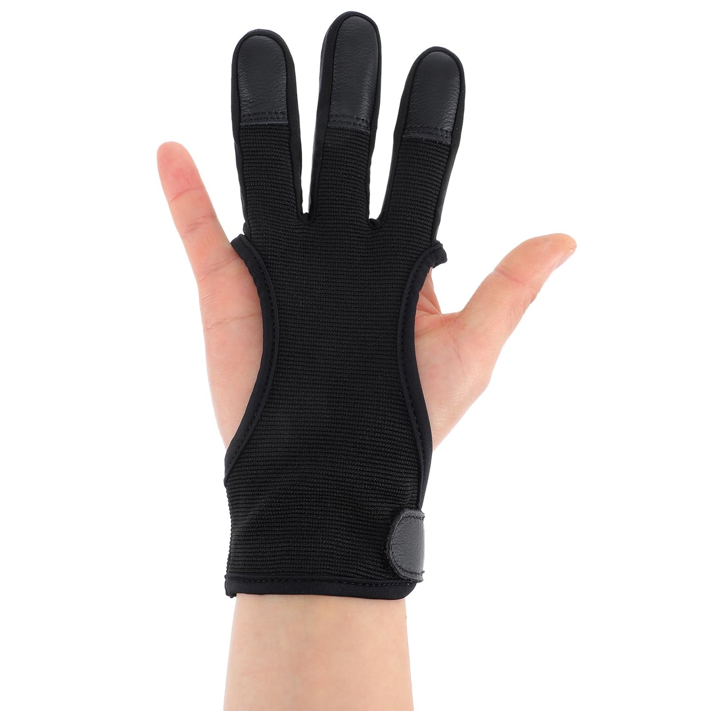 Elegaperma Archery Gloves, Adjustable Youth Archery Glove Archerys Protective Glove Protective Shooting Gloves with Leather Tips for Bow Handling