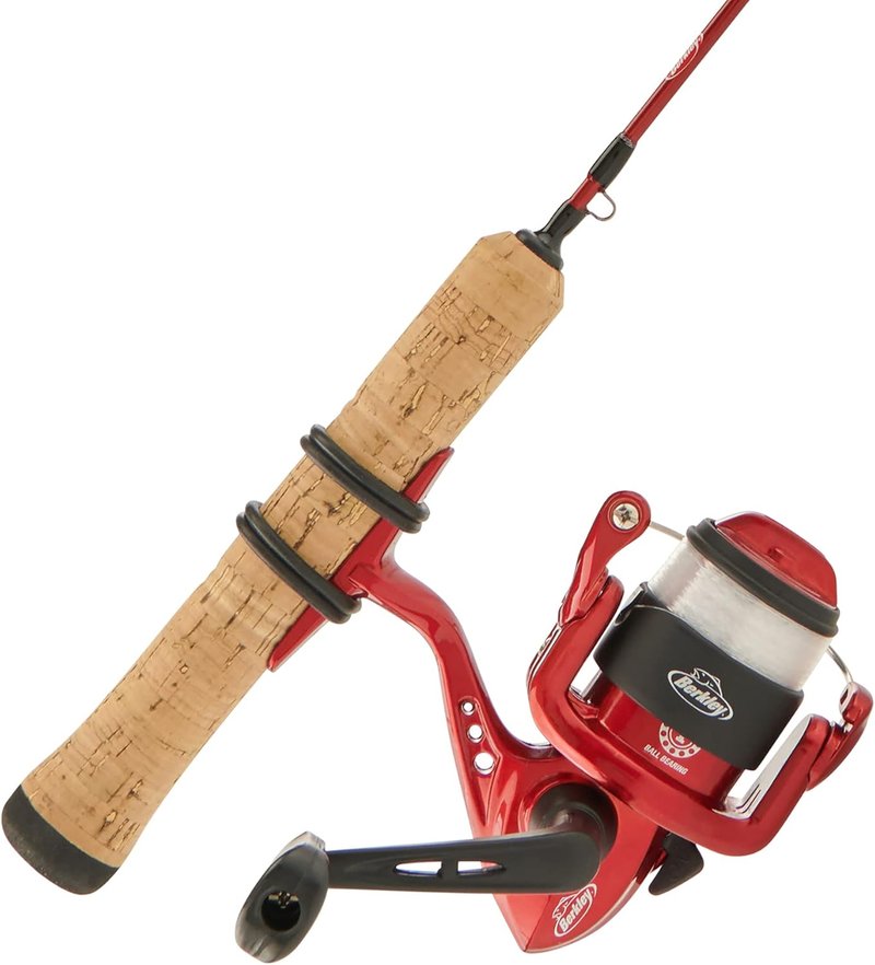 Berkley Cherrywood HD Ice Fishing Rod and Reel Combo - Lightweight, Durable Design