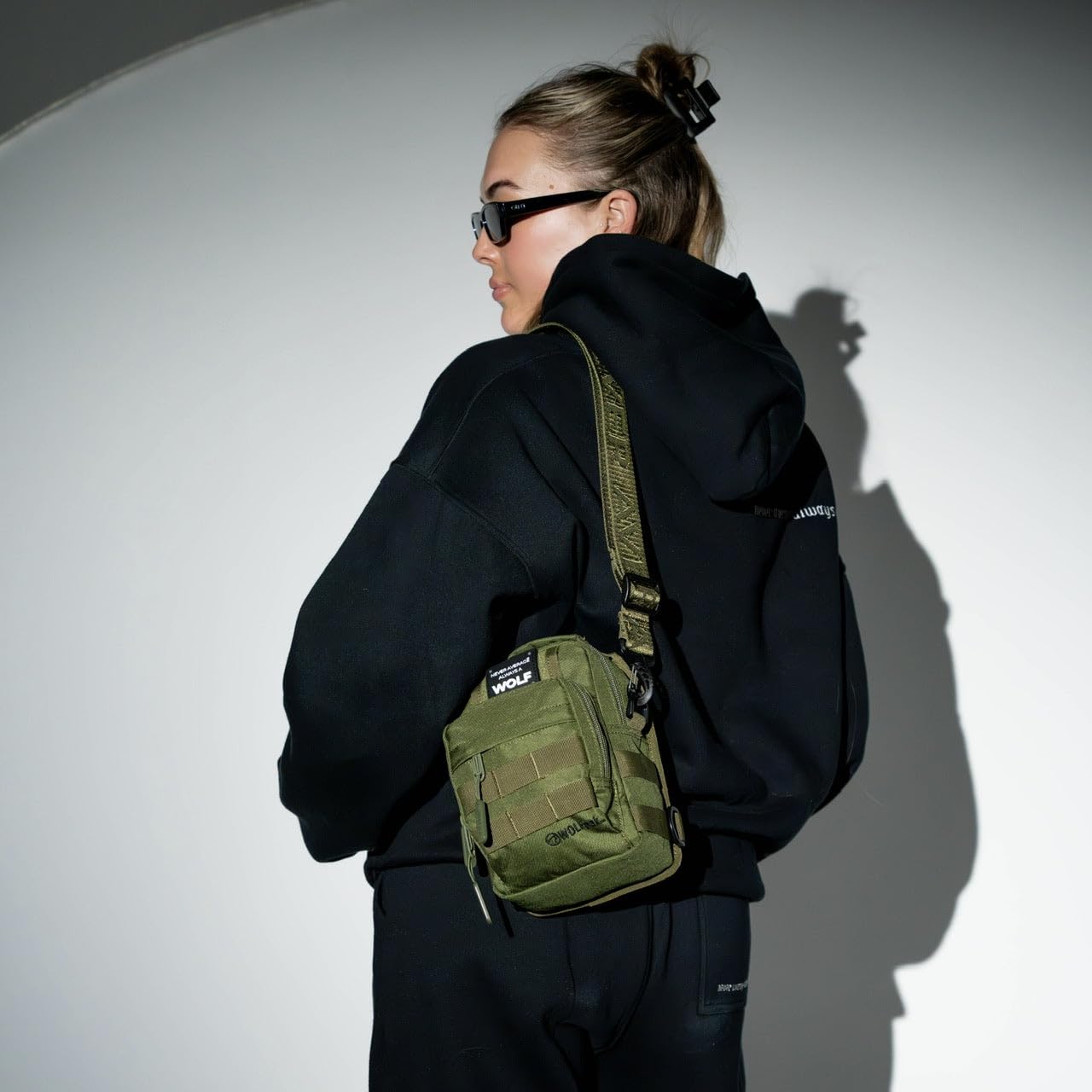 WOLFpak 4L Mini Tactical Sling Bag (OD Green) Compact Crossbody Backpack for Gym, Travel & EDC | Tactical Shoulder Bag with Multiple Pockets – Lightweight, Durable Sling Pack for Men & Women