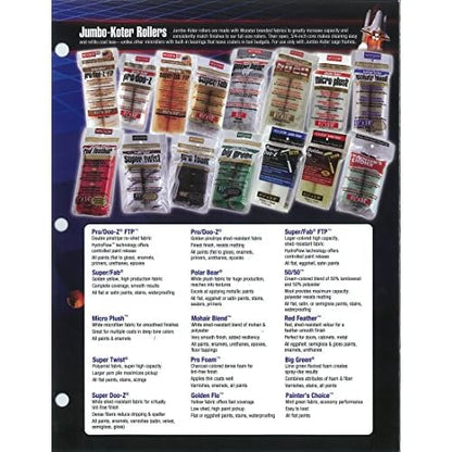WOOSTER Brush RR301-4 Super/Fab Jumbo-Koter Paint Roller, 1/2 in Nap, 4-1/2 in L, Knit Fabric Cover, 4.5 Inch, No Color