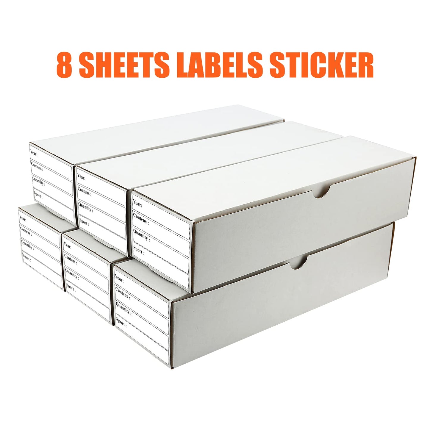 BIU-BOOM Trading Card Storage Box,6-Pack-4800 Count,Boxes For Cards With Mtg/Magic/TCG Storage and Collection,Labels For Bulk Card Storage Box