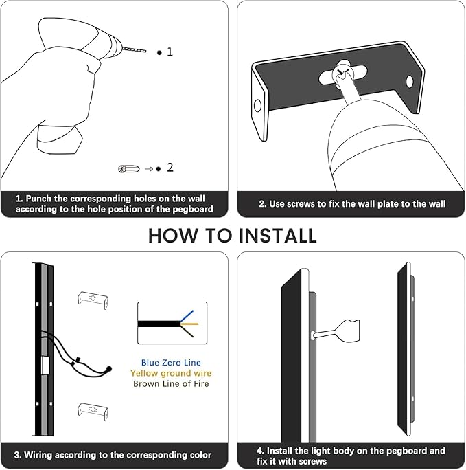 23.6inch Exterior Wall Lights for House, Modern Outdoor Wall Sconce, Dimmable 3000K-6000K, IP65 Waterproof, Outside Long Strip Light, Wall Mount Lighting for Porch, Garage with Remote Control