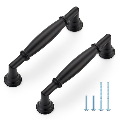 HOME EDIT 20 Pack 3-3/4 Inch Matte Black Cabinet Handles Solid Zinc Alloy Pulls for Kitchen, Dresser, Closet & Bathroom Cabinets Hardware