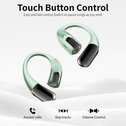 GALAAL Wireless Sport Earbuds Bluetooth Headphones,Lightweight Earbuds with Ear Hooks,Bluetooth5.4 Wireless Earphones,25H Playtime, IPX4 Waterproof Running Headphones for Gym(Green)