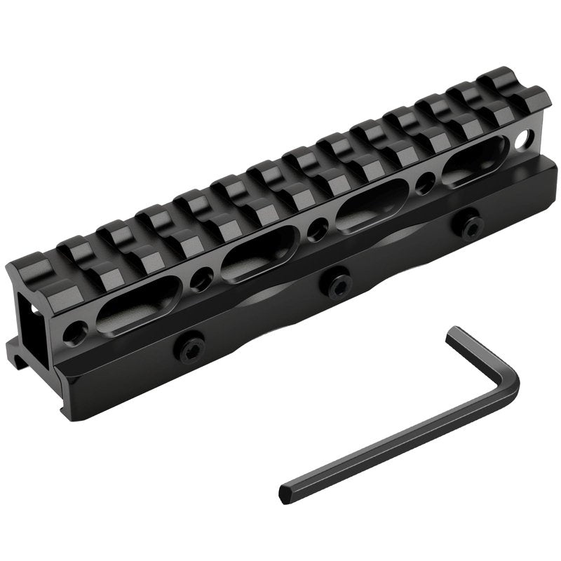 PUKESI 13 Slots Picatinny Rail Riser Mount, 1" High Profile Picatinny Riser Mount Short Pic Rails Accessories for Optic Red Dot Risers, with See-Through Design