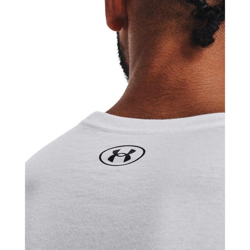 Under Armour Men's Sportstyle Logo Short Sleeve T Shirt, (100) White / / Black, Large