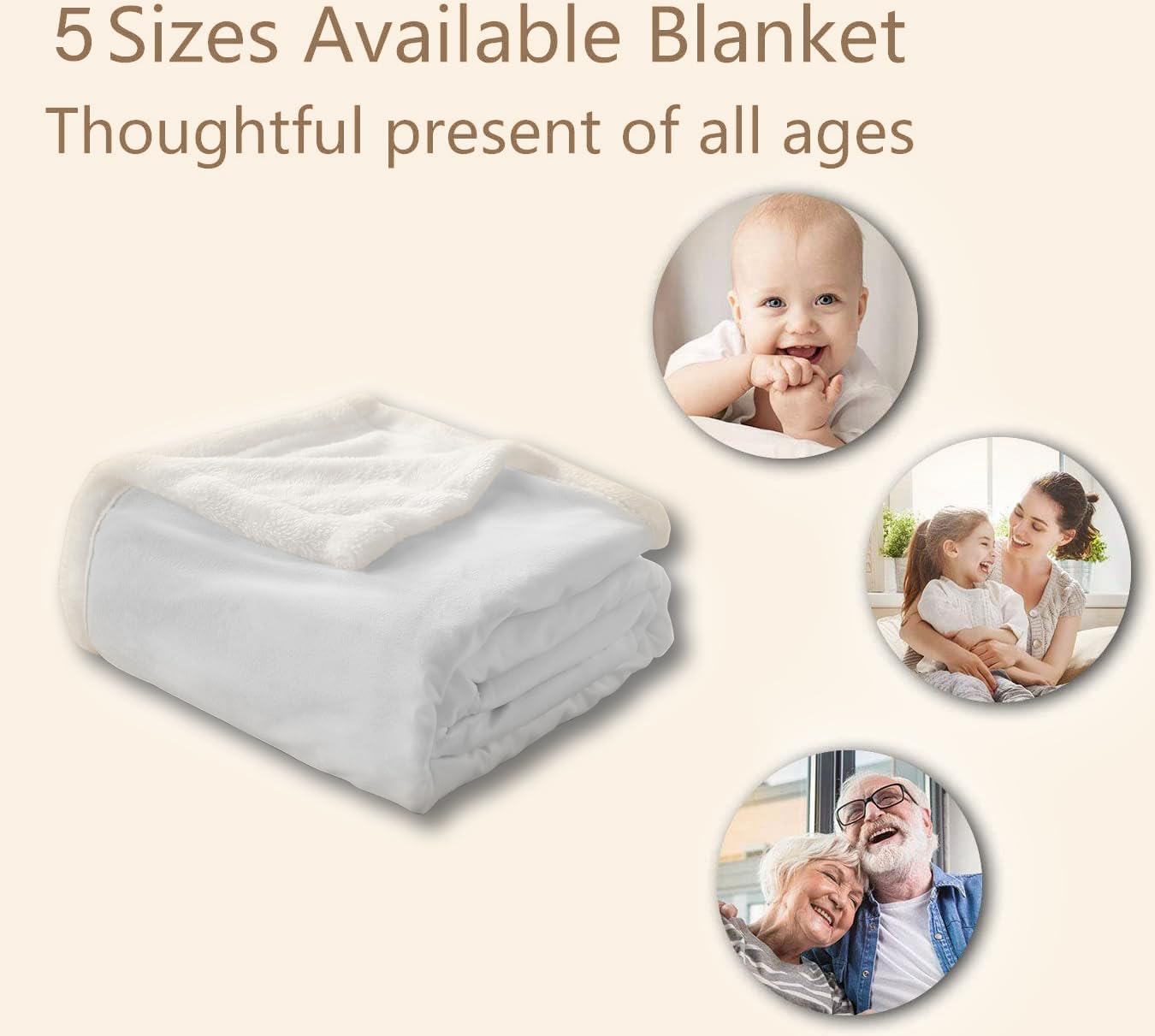 Feelyou Christmas Fleece Throw Blanket Throw 50"x60" Nutcracker Plush Blanket Snowflake Sherpa Santa Claus