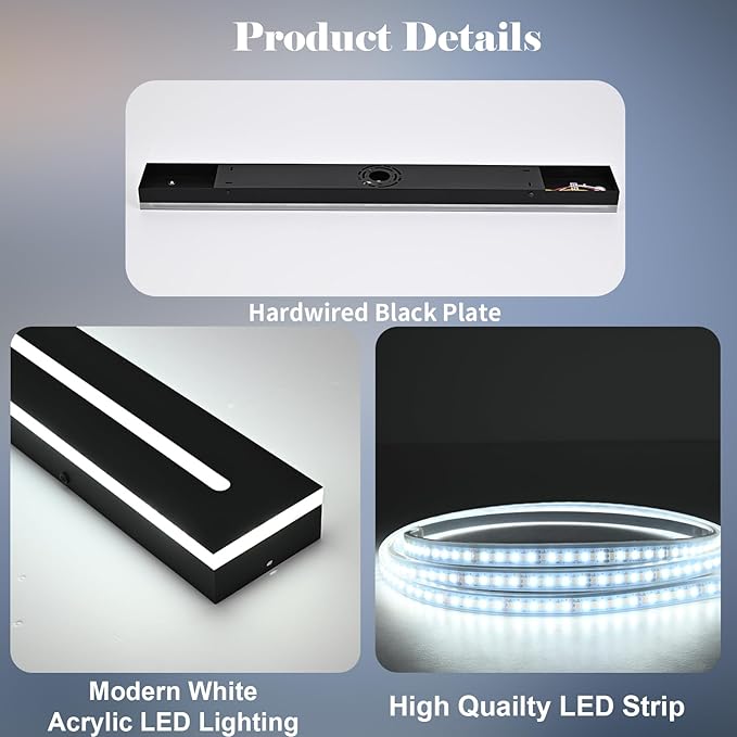 Outdoor Wall Light Exterior Wall Sconce 2 Pack Long LED Linear Exterior Light Wall Mount 60 Inch 5CCT Dimmable LED IP65 Waterproof Outdoor Wall Lamp Modern Porch Patio Entrance House Lighting