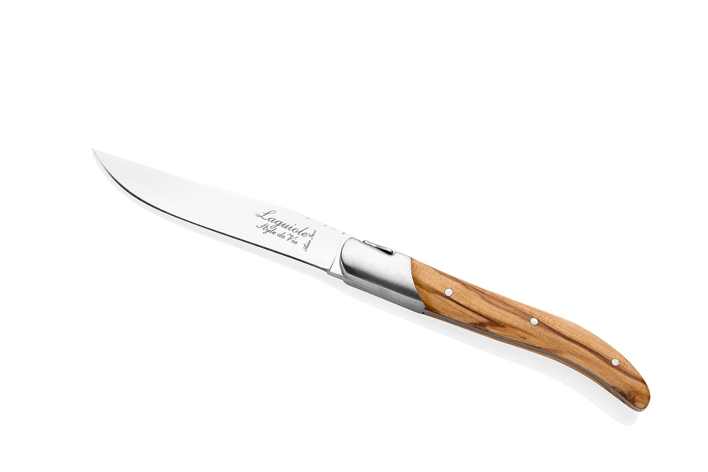 Laguiole Style de Vie Steak Knives, Luxury Line, 6 pieces, Olive Wood, in giftbox