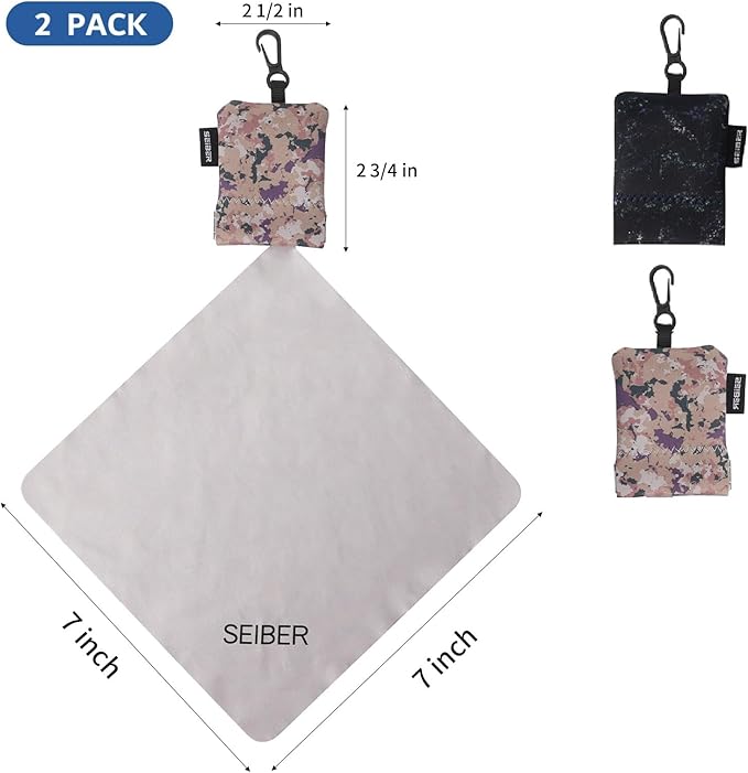 SEIBER Eyeglass Cleaning Microfiber Cloth, 7 x 7 inch Glasses Cloth