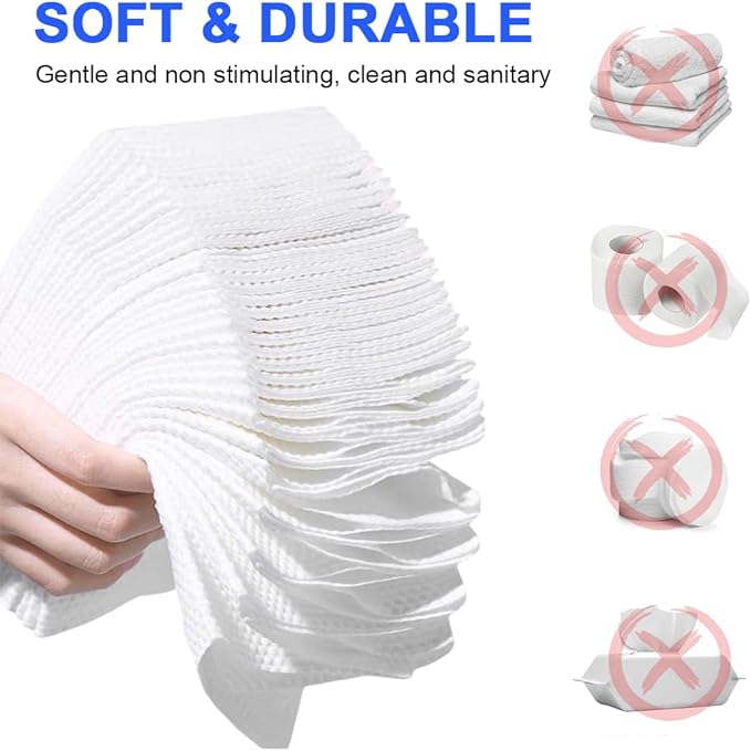 Facial Towels 2 pack Soft Dry Wipes Disposable Face Towel Cotton Tissue 20x20cm