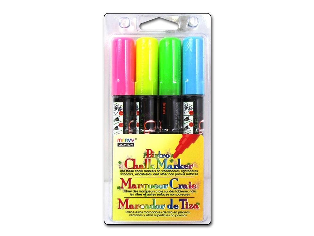 Uchida UCH480.4H Bistro Chalk Marker Set H 4pc Bistro Chalk Marker Set H 4 Piece