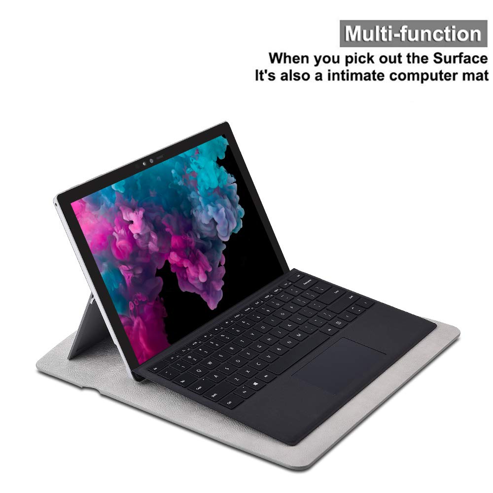 xisiciao, Surface Pro 11th/10/9/8/7/6/5/4/Pro X Sleeve case, for Microsoft 12-12.3-13 Inch Tablet Waterproof Ultrathin Carrying Cover with Small Bag (Palladium)
