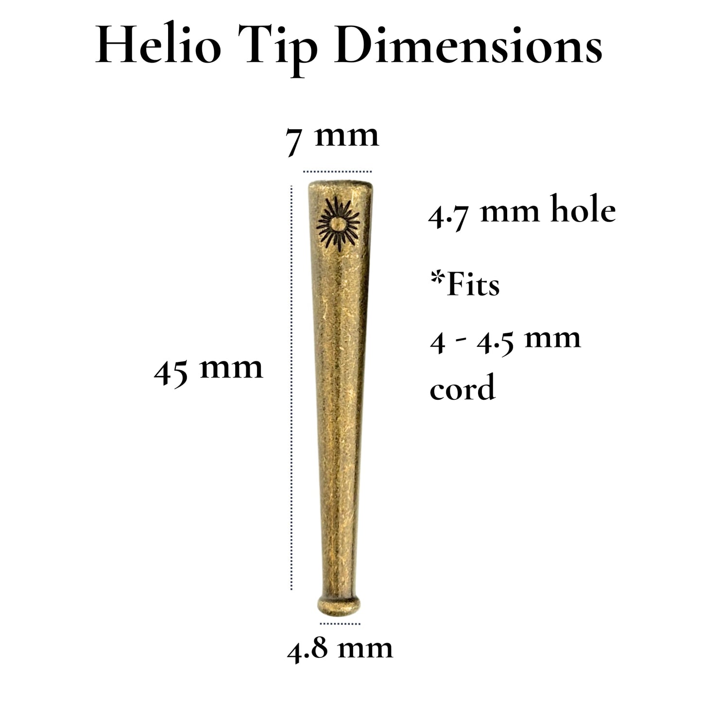Bolo Supply Co. Helio Tips - Bolo Tie Cord Ends for Bolo Tie Making and Other Jewerly Making.