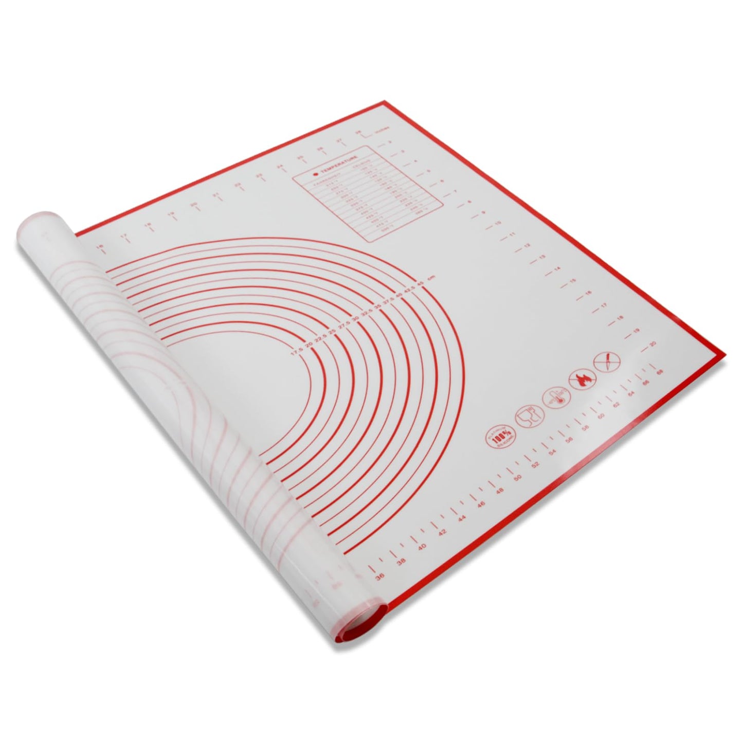 Dough Mat Pastry Silicone Baking Mats 32x24" Red for Rolling Dough Kneading Sheet Sourdough Bread Baking Supplies