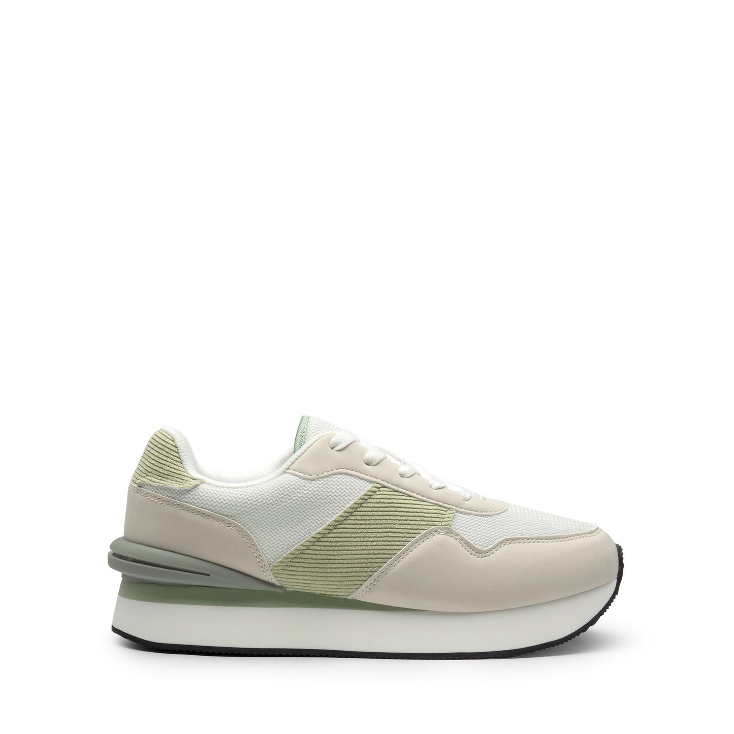 DREAM PAIRS Women Sneakers Tennis Ray Walking Platform Chunky Comfortable Lightweight Lace Up Casual Fashion Sneaker,Size 11,Beige/White,SDFN2448W