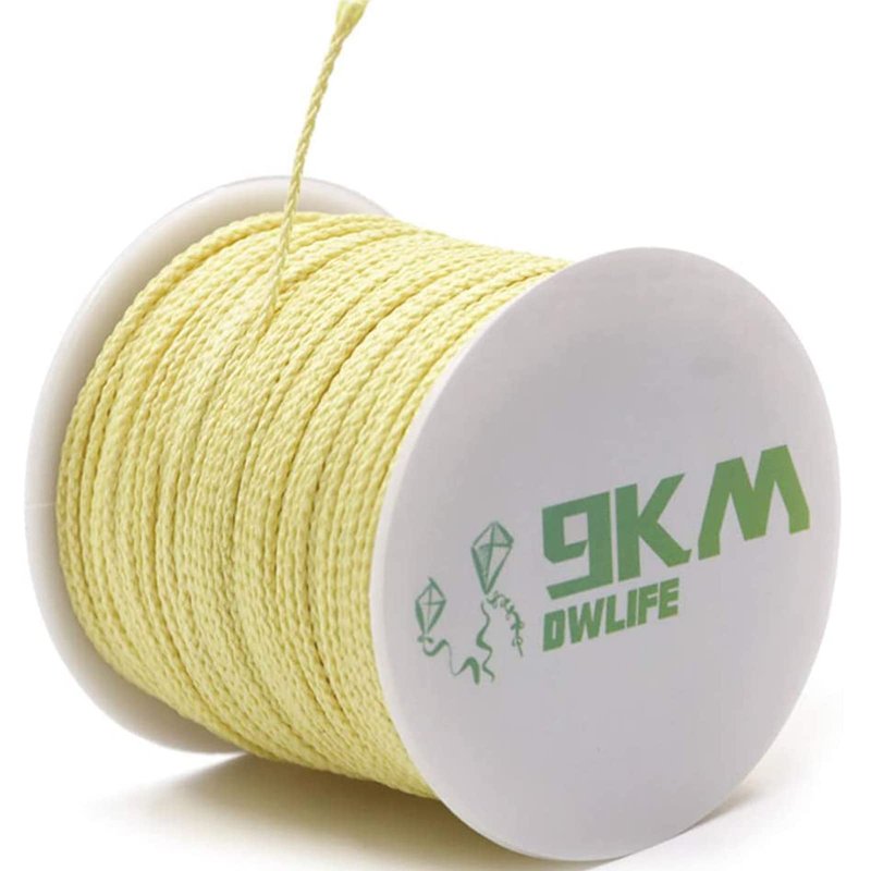 9KM DWLIFE Braided Kevlar Cord, 750lb 2.3mm 50Ft, High Tensile Strength, Abrasion, Flame Retardant, Kite String, Fishing Line, Model Rocket Shock, Hammock Tarp Ridgeline, Tactical Survival Paracord