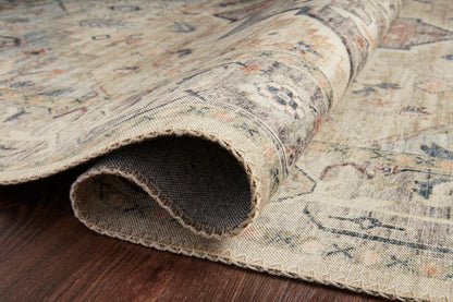 Loloi Hathaway Collection HTH-07 Multi/Ivory 9'-0" x 12'-0", .25" Thick, Area Rug, Soft, Durable, Printed, Modern, Low Pile, Non-Shedding, Easy Clean, Living Room Rug