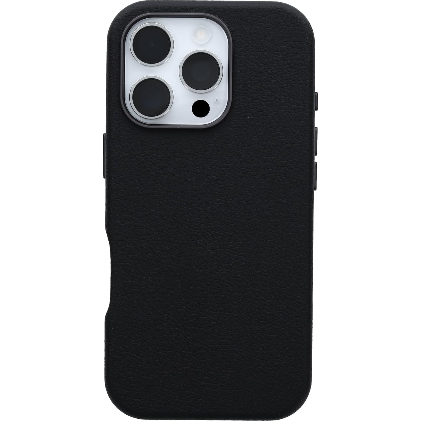 OtterBox iPhone 16 Pro Symmetry Series Cactus Leather for MagSafe - Noir Ash Black - Ultra-Thin, Sleek iPhone Case, Premium iPhone Case, MagSafe Compatible