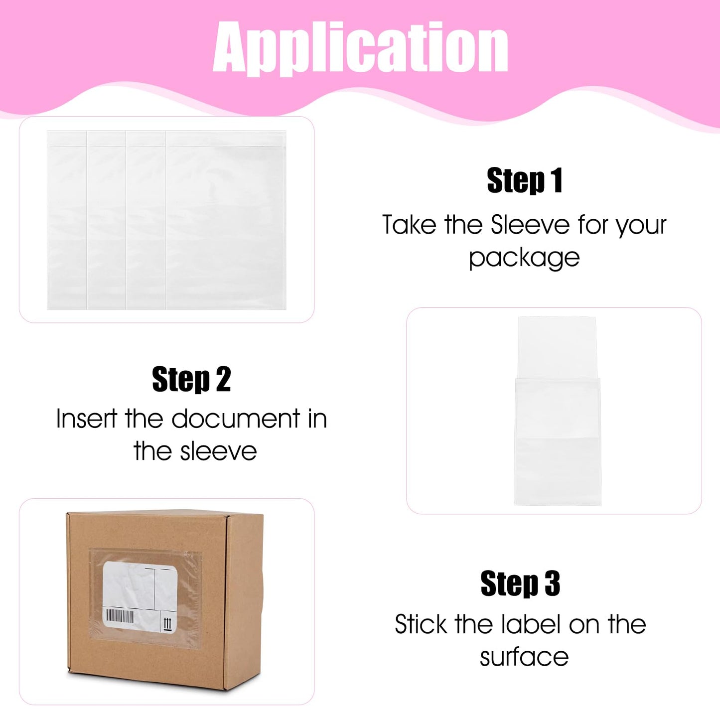 Oqqlin 200 Pcs 7 x 10 Inch Clear Packing List Envelopes Bulk, Self-Adhesive Shipping Label Sleeves Waterproof Packing Slip Pouches for Mailing Documents, Invoices, Shipping Labels