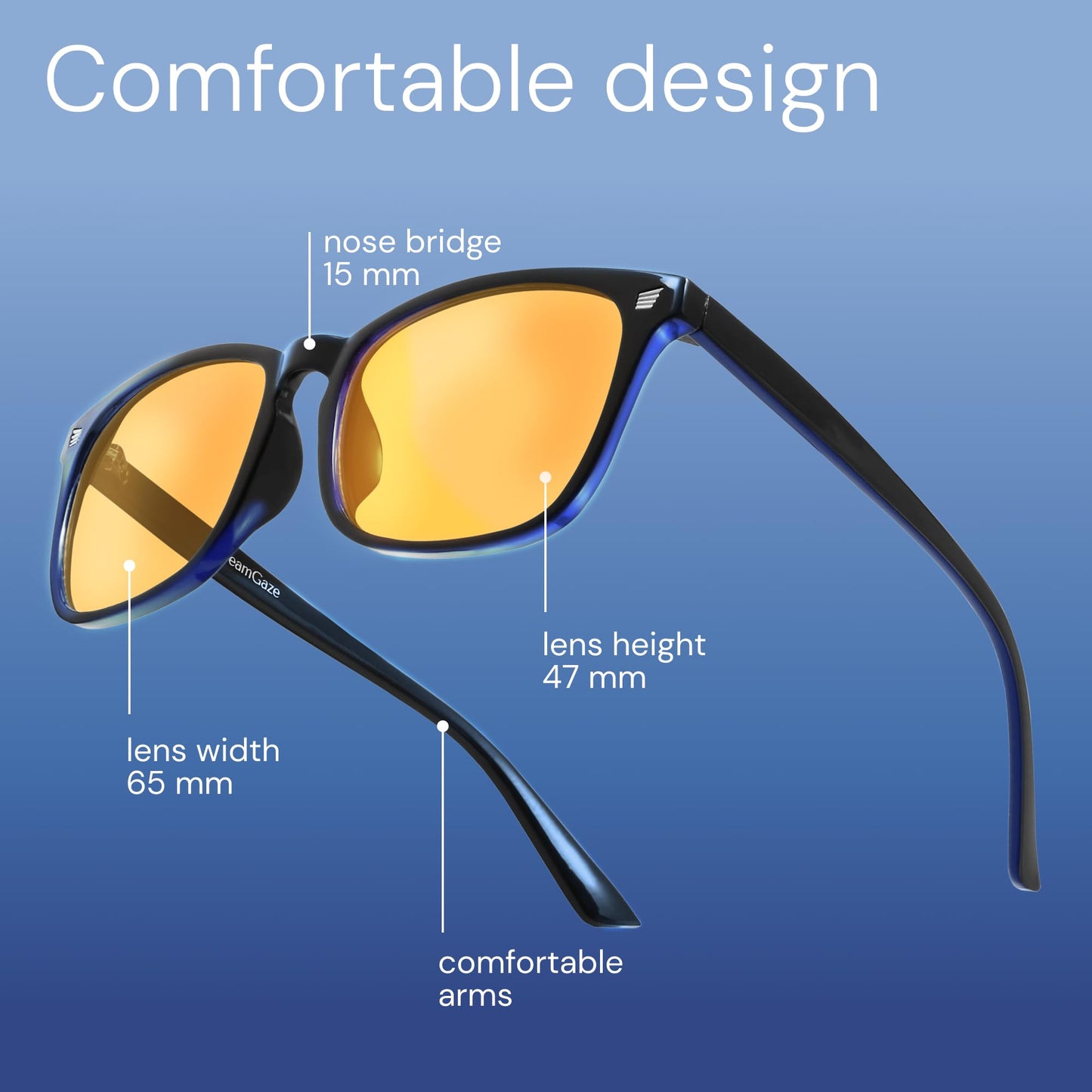 DreamGaze Blue Blocking Glasses for Better Sleep, Anti Blue Light Glasses Men, Gaming Glasses For Men, Anti Eyestrain