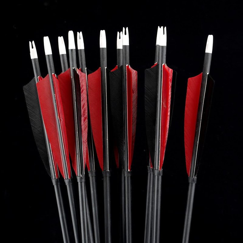 PMZ Archery 31" Mix Carbon Arrow 6pcs 12pcs for Hunting Recurve Bow(12pcs,Without Stickers)
