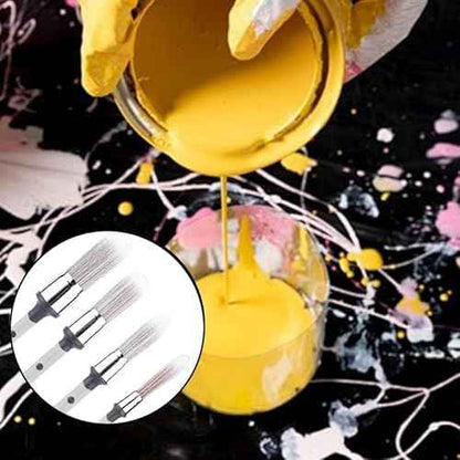 4-Pack Paint Brushes for Walls Painting - 0.4", 0.5", 0.6", 0.9", Trim Paint Brushes& Paint Edger Tool for Walls - Ideal for Baseboards, Furniture, Corners & Touch-Ups
