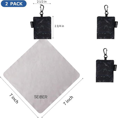 SEIBER Eyeglass Cleaning Microfiber Cloth, 7 x 7 inch Glasses Cloth