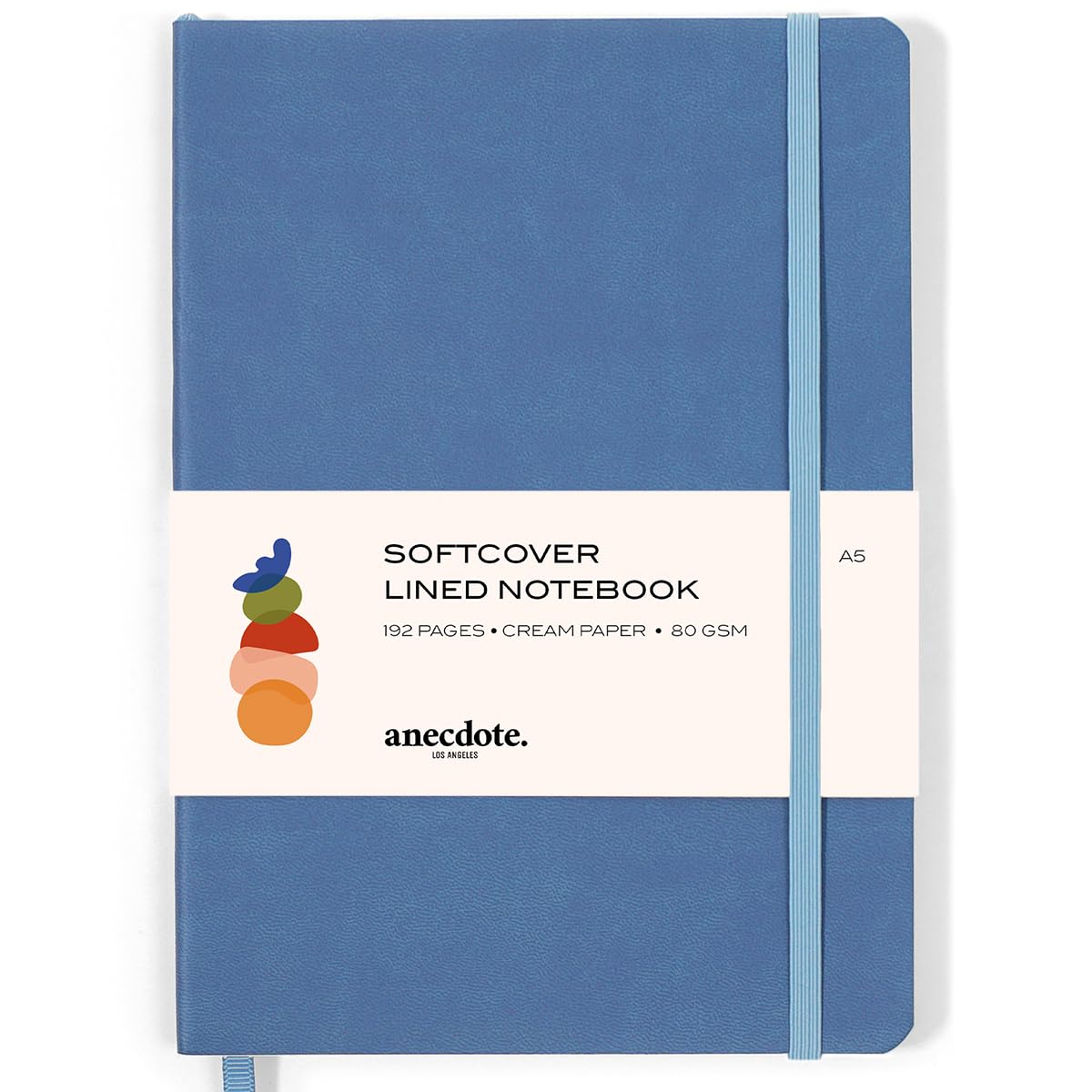 Softcover Ruled Journal with Thick 80 gsm Lined Cream Paper A5 size (8.3 inches x 5.4 inches) - Daily Writing Notebook for Travel, School and Office Use - Diary for Women and Men - French Blue