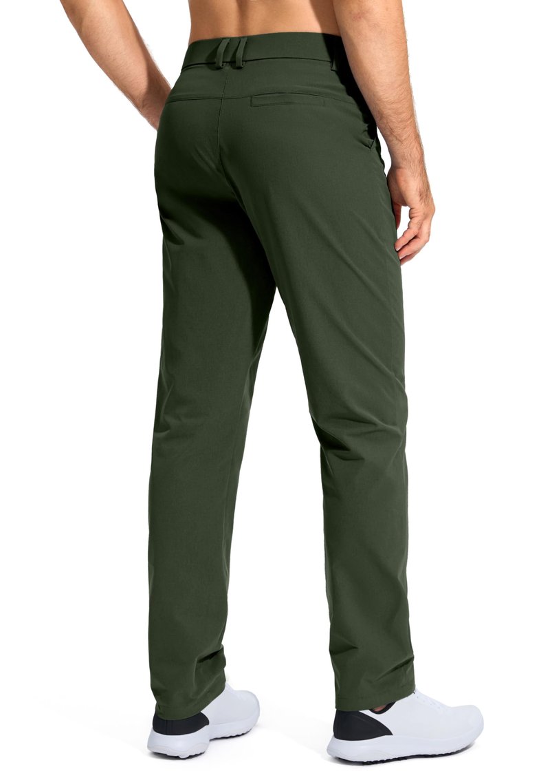 Pudolla Men's Golf Pants Stretch Classic Fit Work Dress Pants 34 Lightweight Quick Dry Casual Slacks Trousers with Pockets(Stone Slab Blue 34Wx34L)