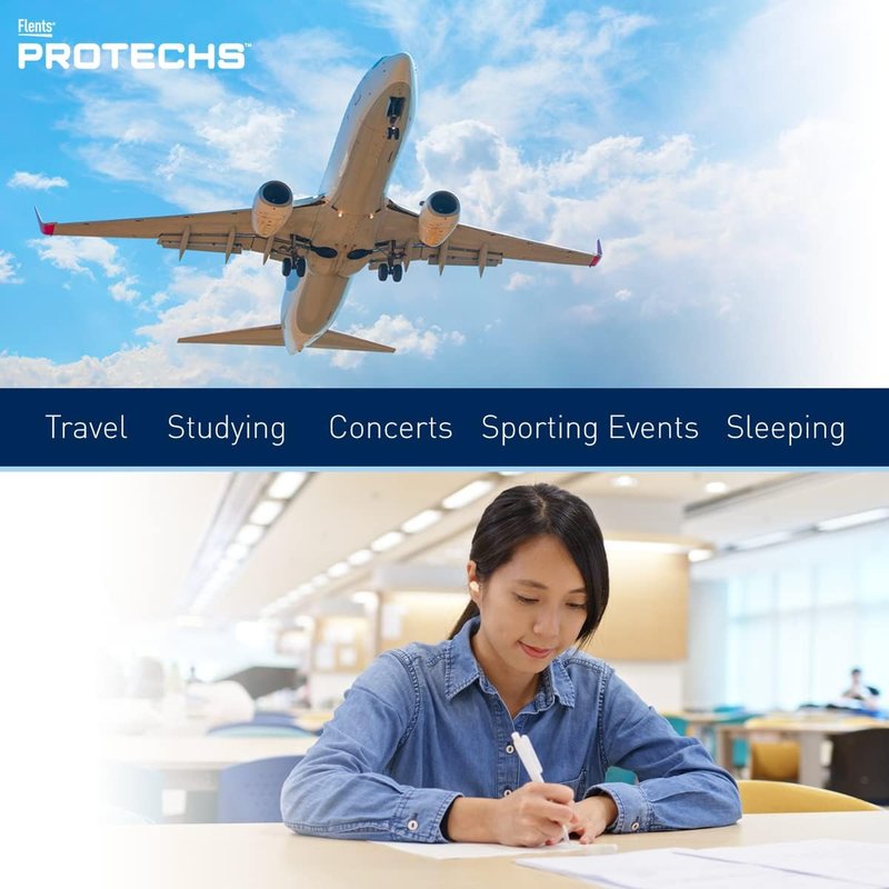 Protechs Foam Ear Plugs - Noise Cancelling for Sleeping & Travel | 50 Pairs, NRR 33, Purple