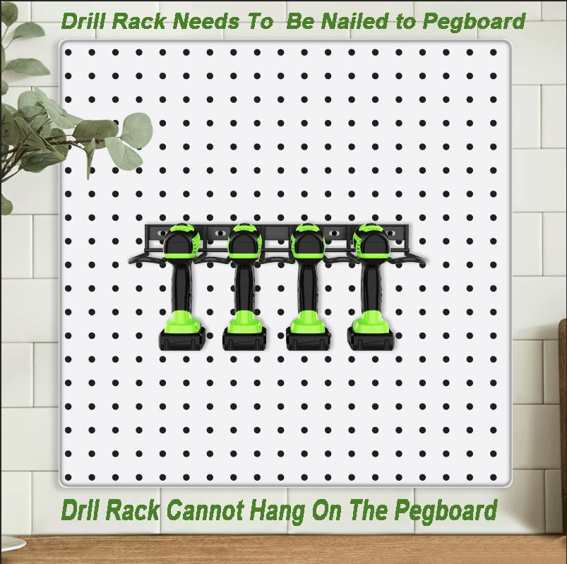 ENONCI Power Tool Organizer, Drill Holder Wall Mount,Thickened Drill Rack,50 lb Garage Storage Heavy Duty Drill Organizer Utility Storage Rack for Dewalt Milwaukee Ryobi Cordless Tools
