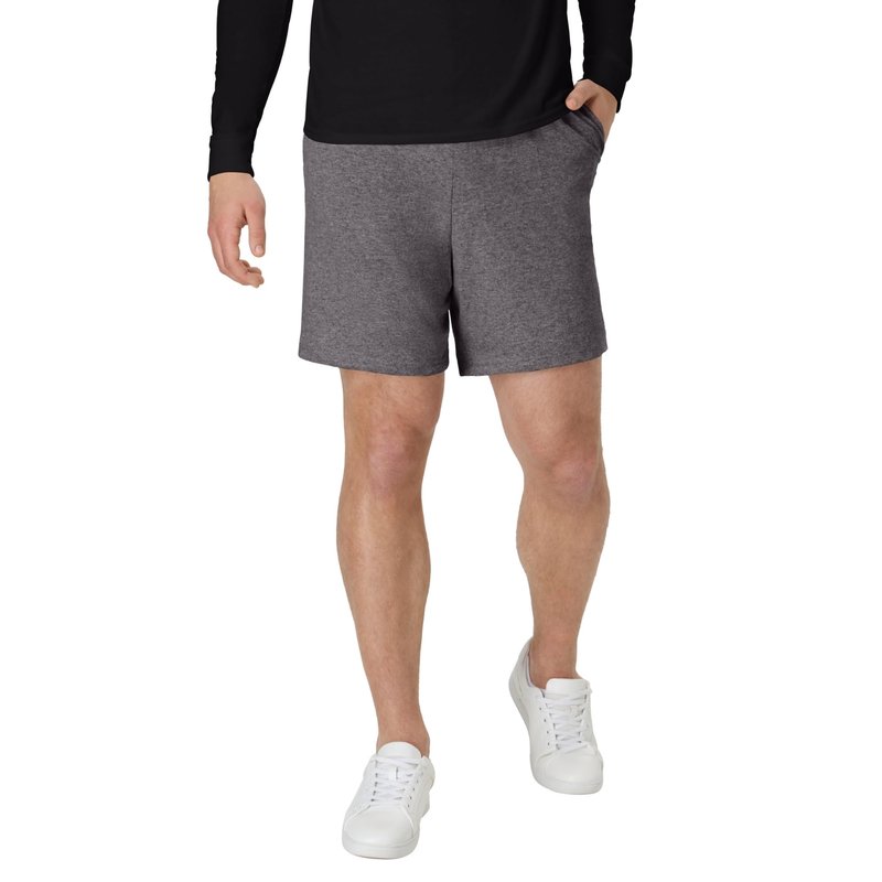 Hanes Mens Jersey Cotton With Pocket Workout-and-training-shorts, Charcoal Heather, X-Large US
