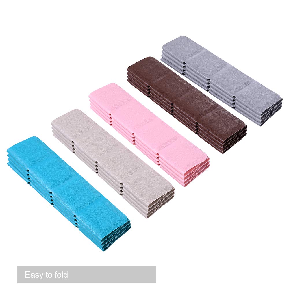 Webos Foldable Non Slip Silicon Bath Mat Bathtub mat no Suction Cups Shower mats for Textured Tub and Reglazed Tub (Foldable -Grey, 28-inch x 14-inch)