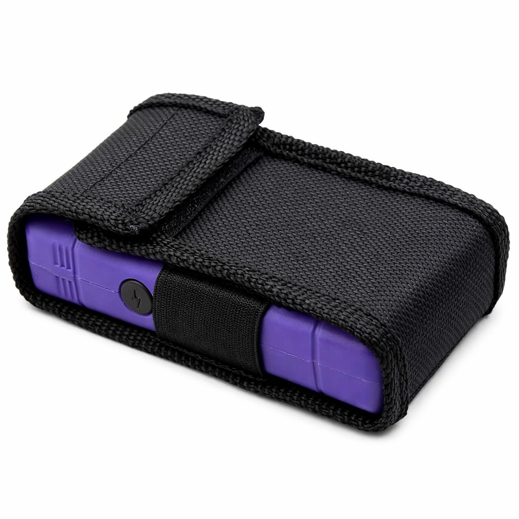 Police Stun Gun 800 Mini Rechargeable LED Flashlight Self Defense Purple