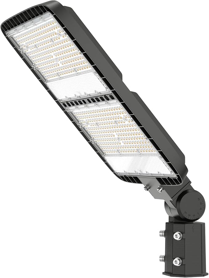 300W Led Parking Lot Light with Dusk to Dawn Photocell 120V Slip Fitter Pole Mount Lights 5000K Outdoor IP65 Waterproof Commercial Street Area Lighting for Parking Lot, Barn, Church