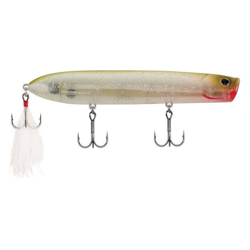 Berkley Choppo Topwater Fishing Lure, Bone, Size 90, Cupped Propeller Tail for Balance of Sound and Spray, Equipped with Sharp Fusion19TM Hook
