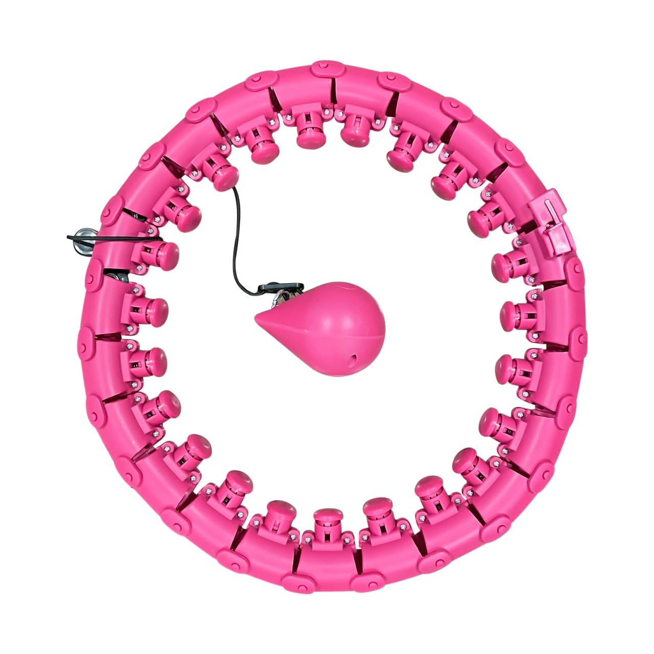 24 Detachable Infinity Weighted Hula Hoop for Women – Plus Size Adjustable Fitness Hoop with Massage Knots, Smart Exercise Waist Trimmer for Home Workout, Weight Loss & Body Toning
