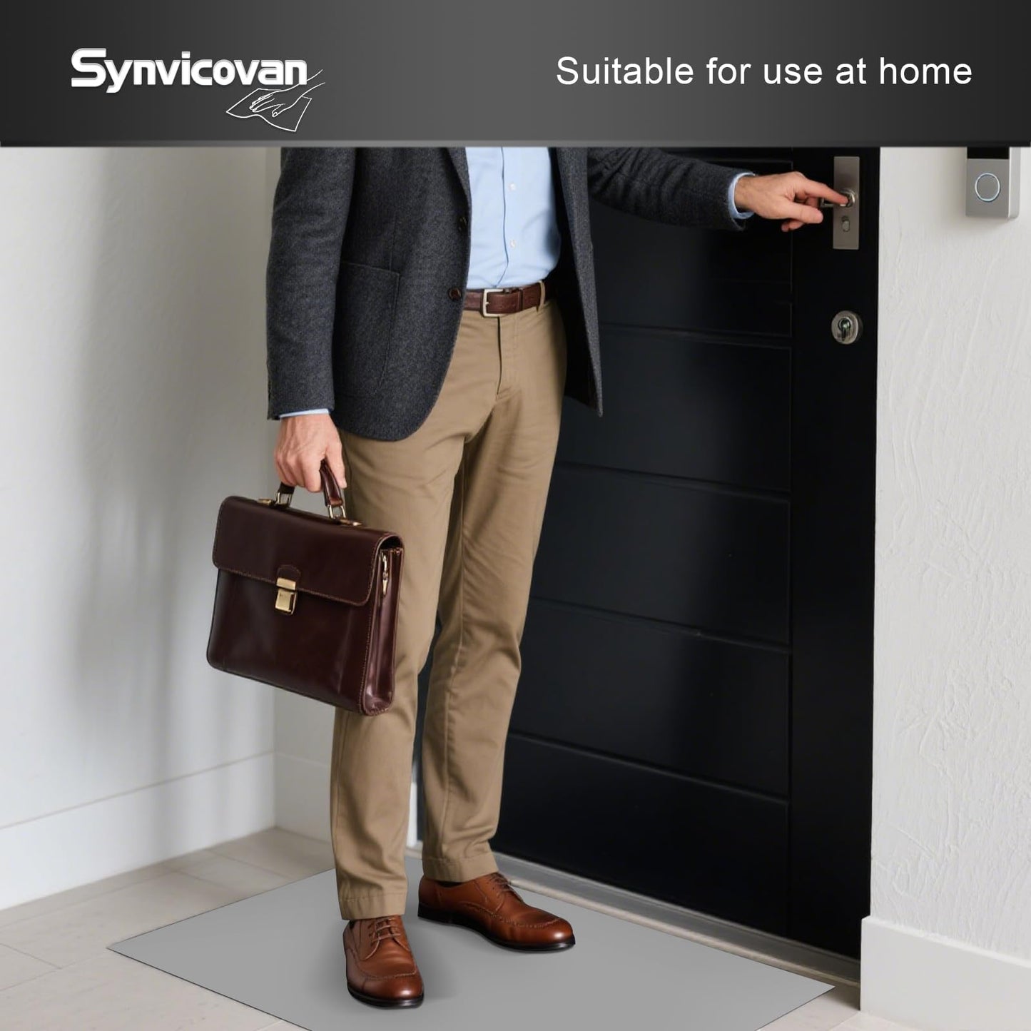 Synvicovan 24" x 36" Grey Sticky Mat Tacky Pads Adhesive Floor Mat (5 Packs,150 Sheets,30 Sheets/Pack） for Cleanroom Laboratory Hospital Construction Pets Home and Gymnasium