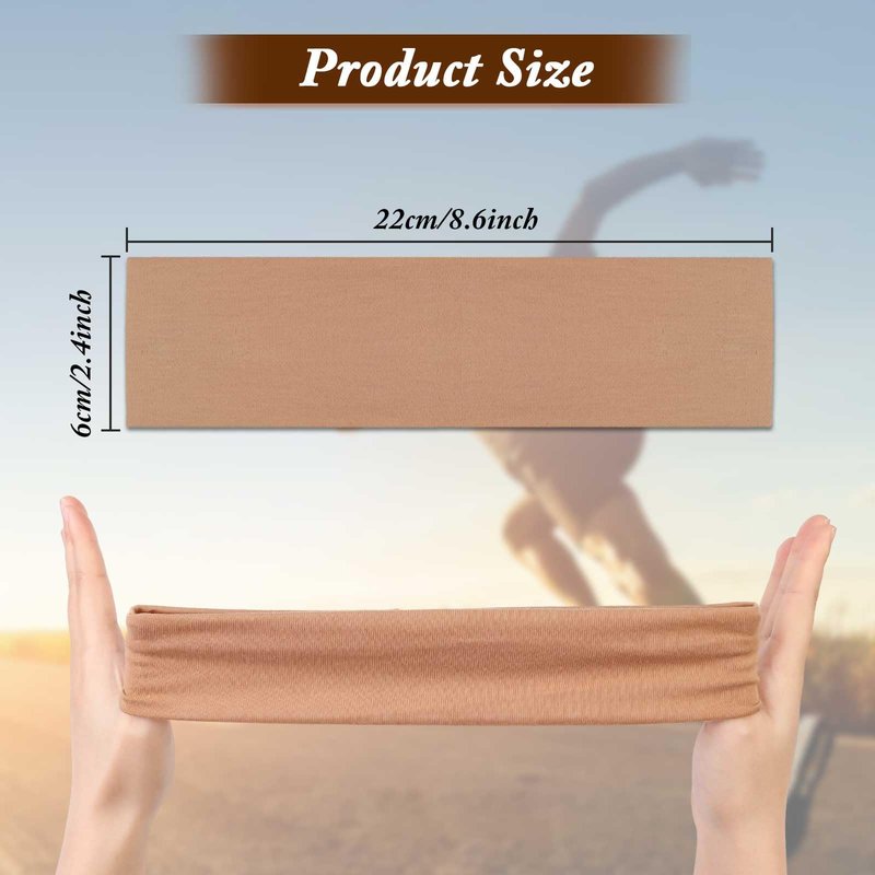 FOWSRHRG 9 Pack Headbands for Women, Non Slip Workout Head Bands for Women's Hair, Sweat Headbands Stretchy Headbands for Yoga