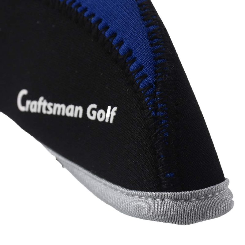 Craftsman Golf 11pcs Multi Color Skull Golf Club Neoprene Iron Head Cover Headcover Set Protector Cases (Blue & Black)