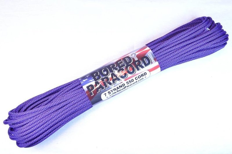 550 lb Paracord - Durable Tactical Parachute Cord for Crafting, DIY, Camping | Acid Purple Diamonds, 50 Feet