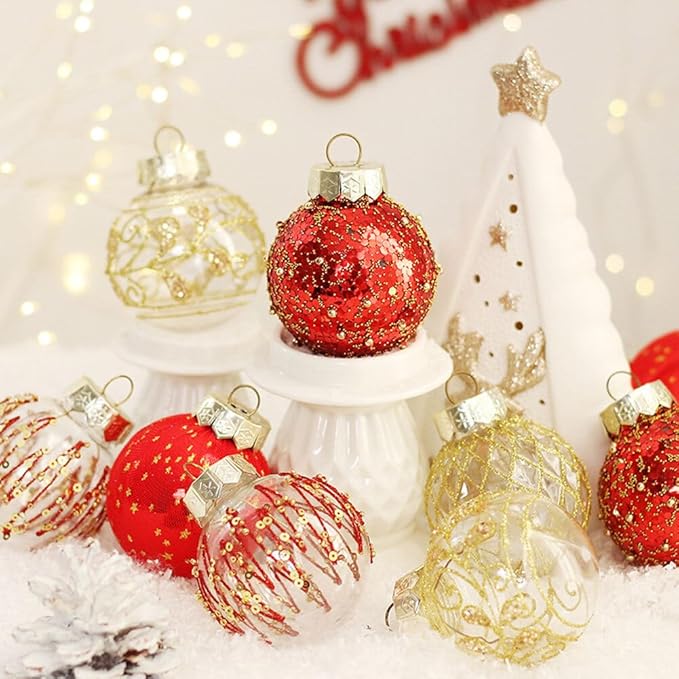 25Pcs Christmas Ornaments Sets 2.36” Christmas Ball Ornaments Christmas Tree Ornaments Shatterproof Xmas Balls Bulbs for Holiday Wedding Party Christmas Tree Decoration(Blue Gold)