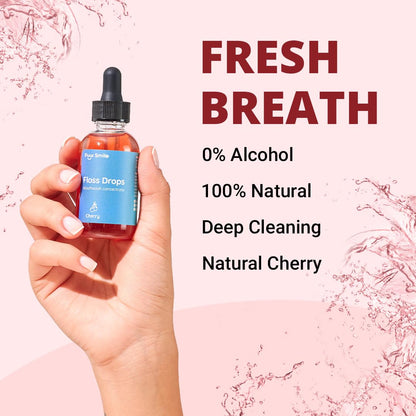 Concentrated Floss Drop Serum – 2oz Concentrated Mouth Wash to Use in Water Flosser | Natural Essentials Promotes Good Breath | Organic Spearmint Drop Supports Good Oral Health