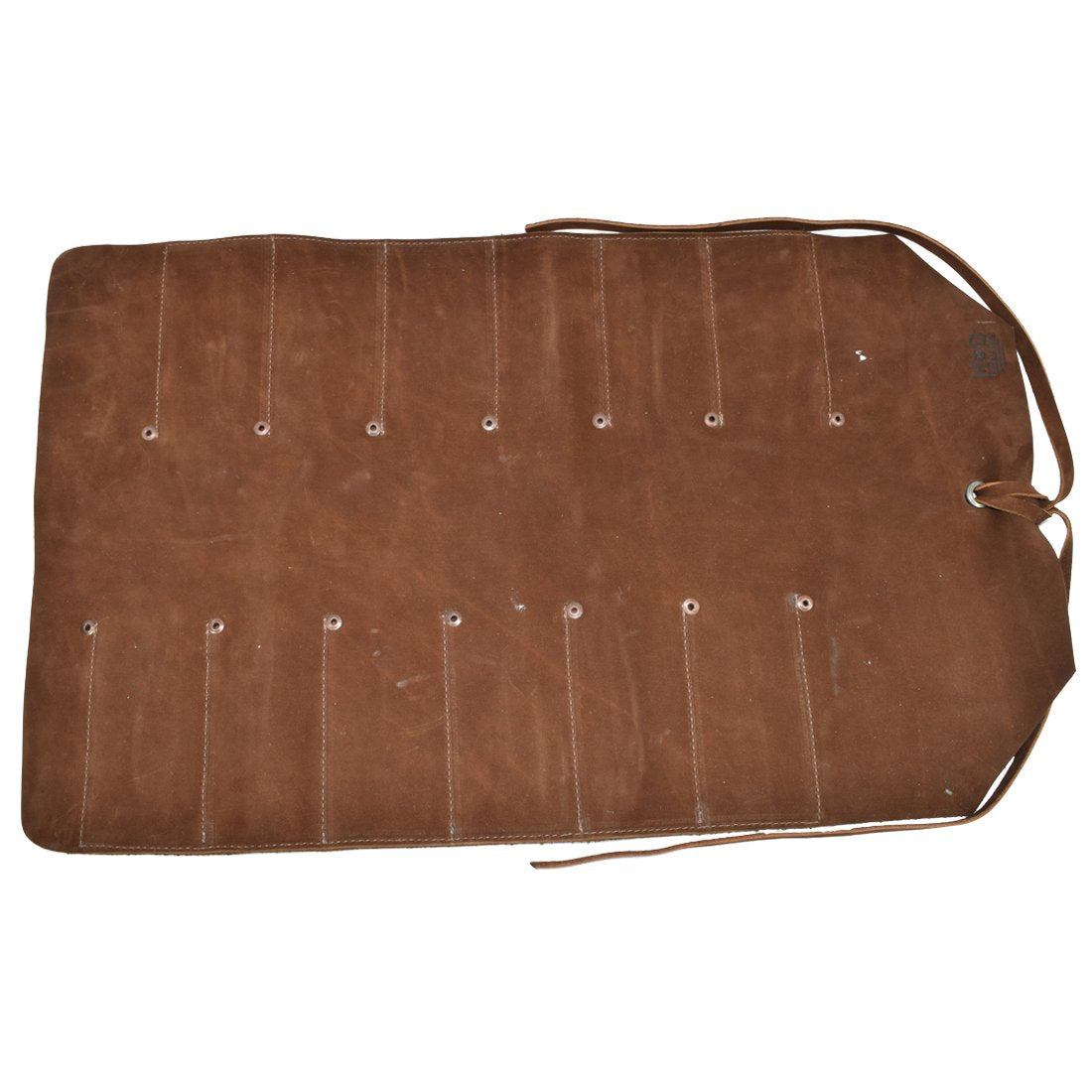 Leather Tool Bag Roll Up, 12 Slot Heavy Duty Tool Roll Bag Organizer, Tool Roll Up Bag, Portable Tool Wrap Roll Bags for Travel, Durable Tool Kit Folding Tool Pouch Roll Up Mechanic Gifts for Men