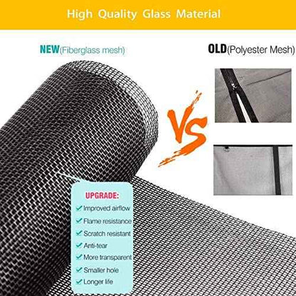 LIAMST Garage Door Screen for 8x8FT, 1 Car Garage Doors- Reinforced Fiberglass Door Screen,Stronger High Energy Magnets £¬ Magnetic Screen Door