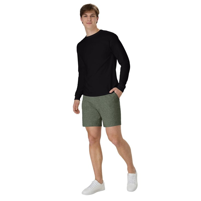 Hanes Mens Jersey Cotton With Pocket Workout-and-training-shorts, Camo Green Heather, 4X-Large US
