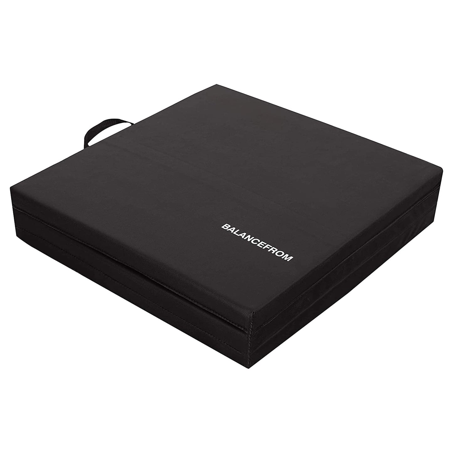 BalanceFrom 6x2 Feet 3-Panel Folding Gymnastics Mat – 1.5-Inch Thick Pad with Vinyl Surface and Carrying Handles for Tumbling, Yoga, Pilates, Home Workouts, and Martial Arts