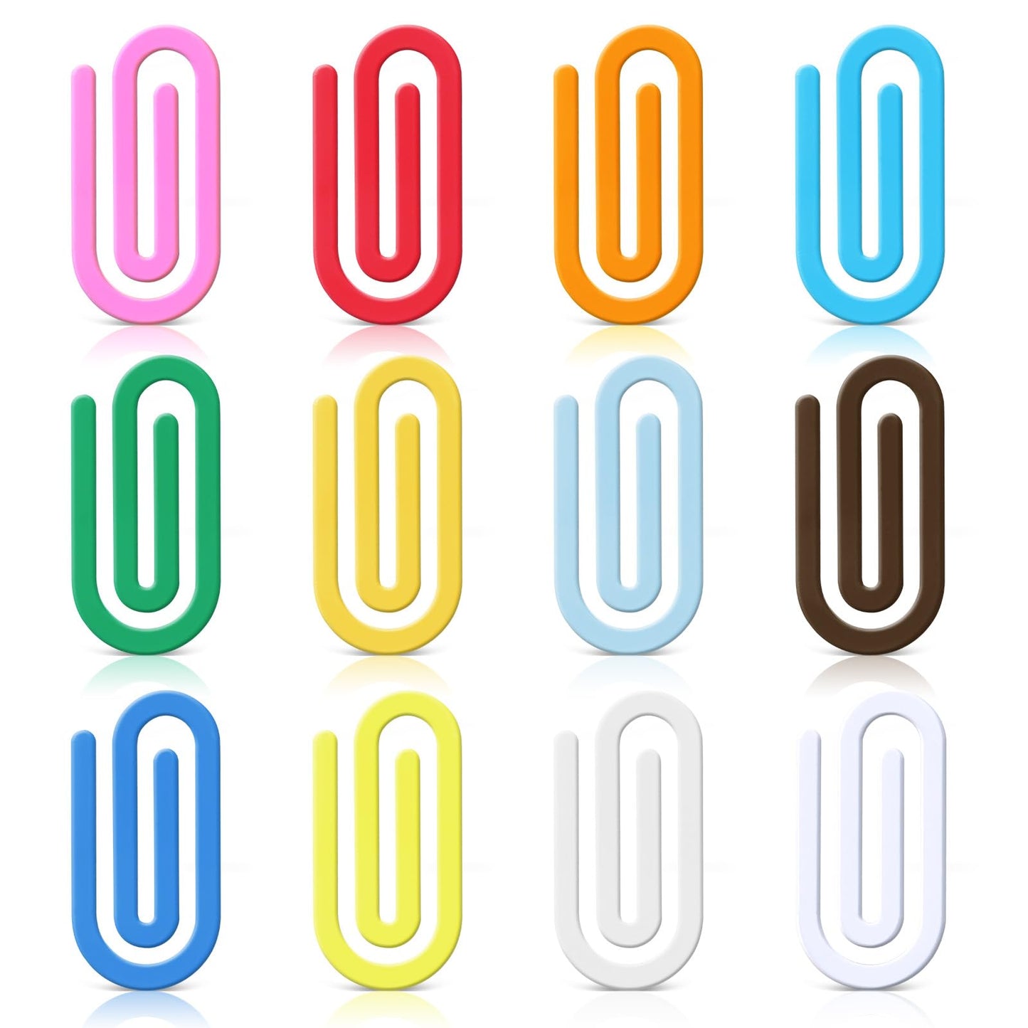 Teacher Appreciation Gifts, 12 Pcs Jumbo Acrylic Paper Clips, Translucent, Classroom & Office Supplies, Back to School Gifts for Teachers & Students, Desk Org & DIY Charms & Accents & Bookmarks